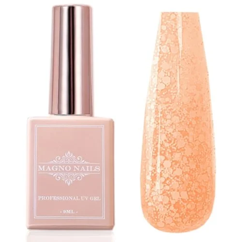 UV Gel - 5405 - Confetti Gel - Neon Orange Nägel Nagelgel Shellac Gellack Gel Lack Nails matte Pailetten snowflake